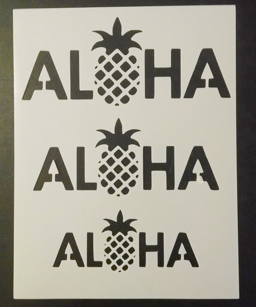 ALOHA Pineapple Century Gothic - Stencil