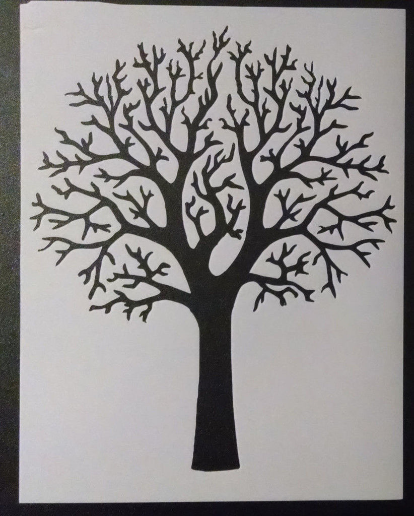 Large Beautiful Country Primitive Tree - Stencil