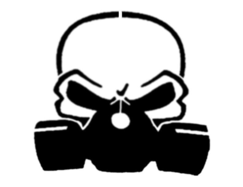 Skull with Mask - Brotherhood of Essential Workers - Custom Stencil