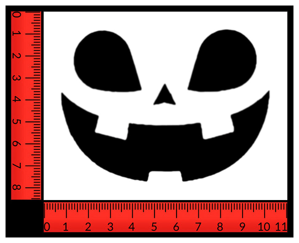 Smiling Pumpkin Face #1 Halloween Carving Craft Stencil 8.5" x 11"
