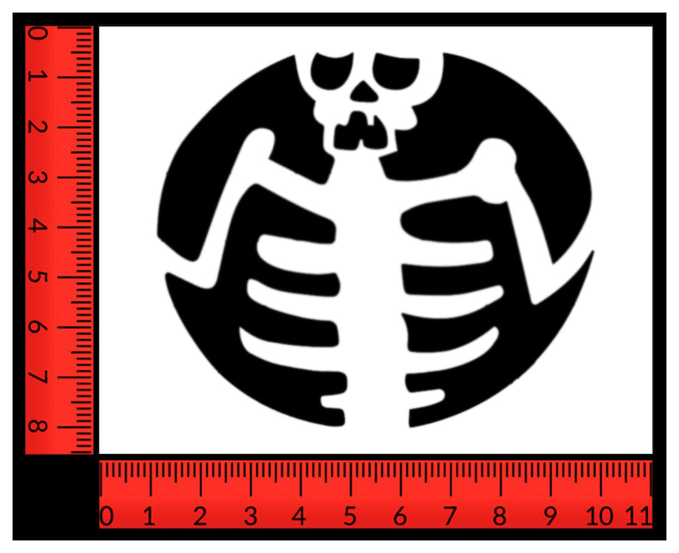 Skeleton Fun Halloween Pumpkin Carving Craft Stencil 8.5" x 11"