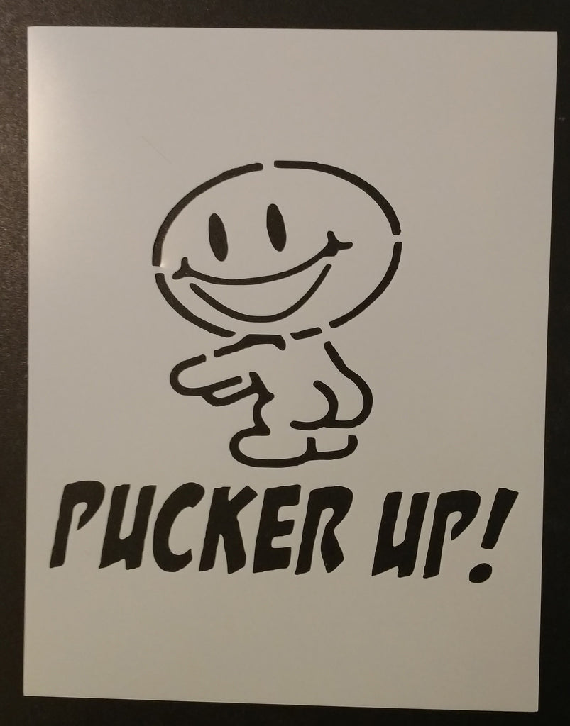Pucker Up (Funny) - Stencil