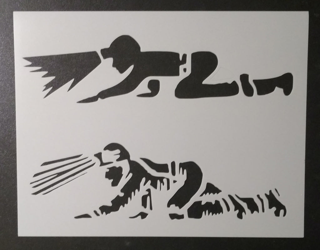 Crawling Coal Miner 11" x 8.5" Stencil