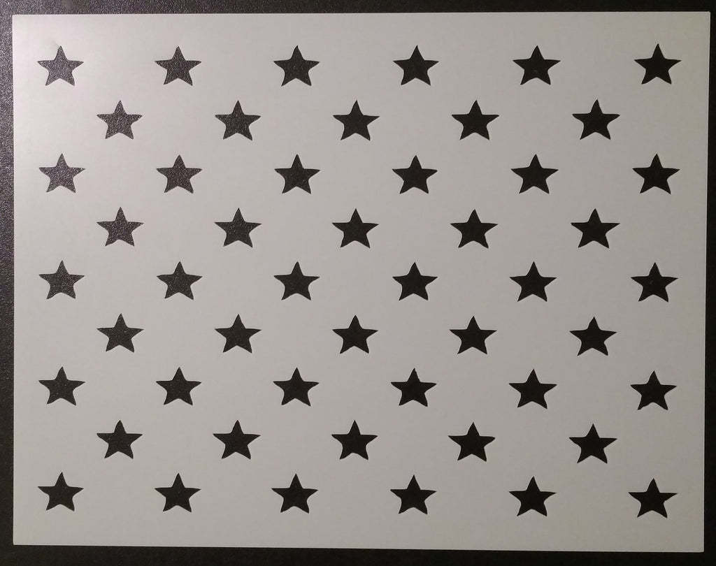 50 Stars Flag Star Pattern - Stencil
