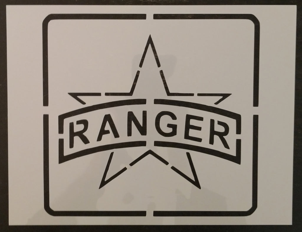 Army Ranger 11" x 8.5" Military Rangers Custom Stencil