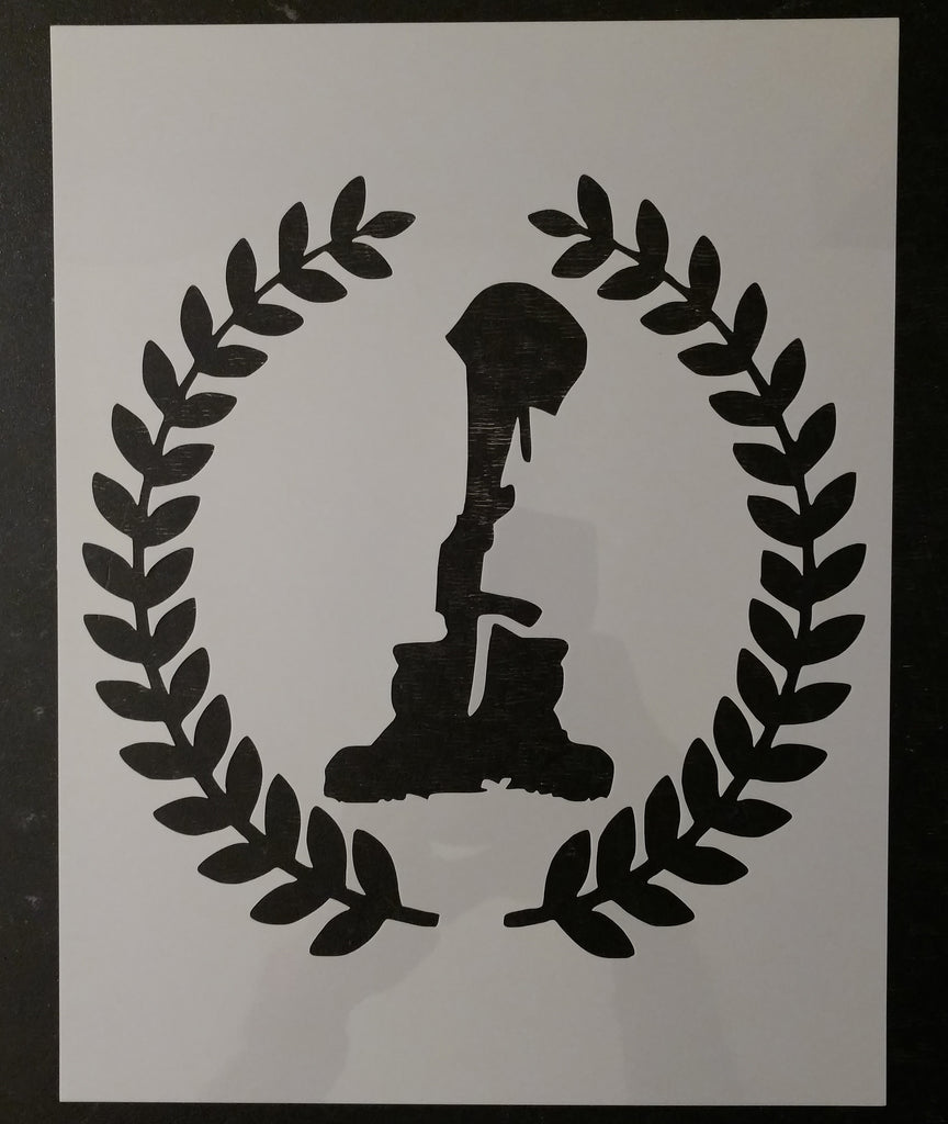 Battlefield Battle Cross Gun Rifle Boots Helmet Custom Stencil