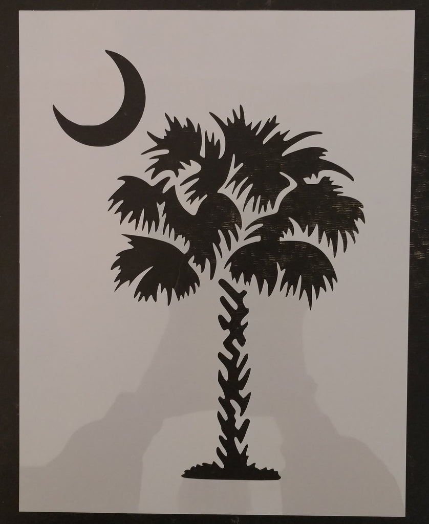 South Carolina SC Palmetto Moon Custom Stencil