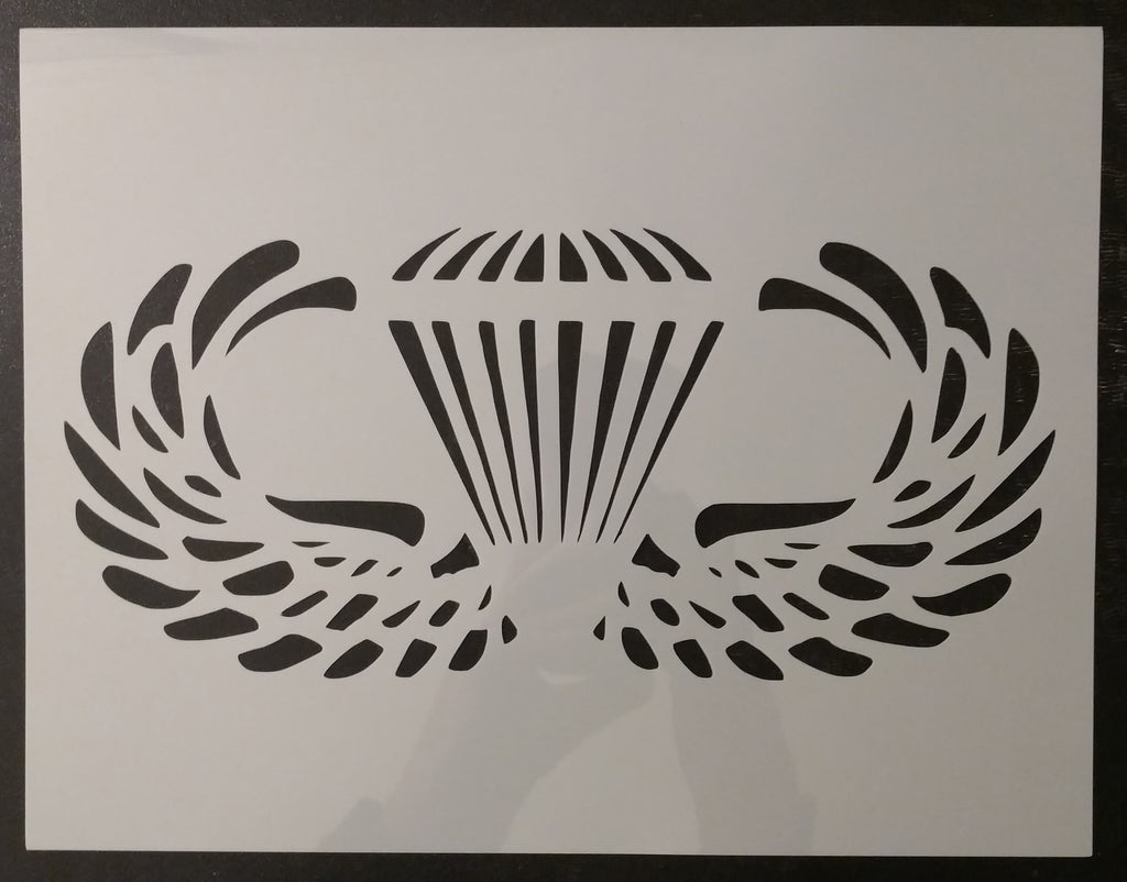 Military Parachutist Paratrooper Badge Airborne Wings Custom Stencil