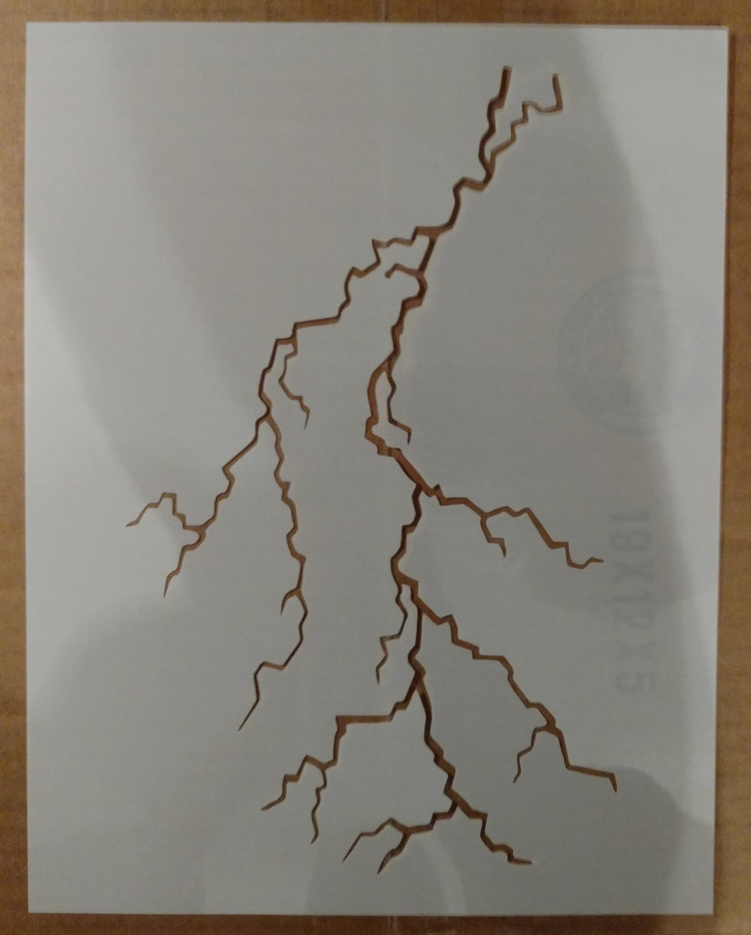 Lightning Bolt Strike Storm 8.5" x 11" Custom Stencil FAST FREE SHIPPING