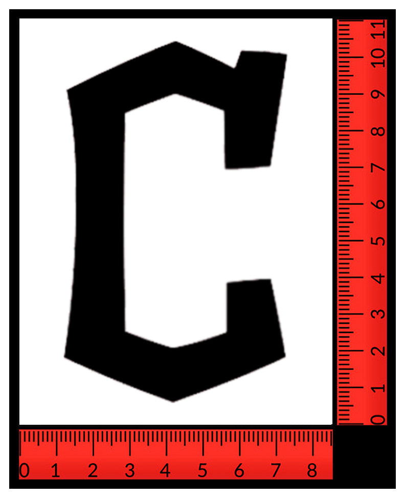 Cleveland Guardians Diamond C 8.5" x 11" Custom Stencil FAST FREE SHIPPING