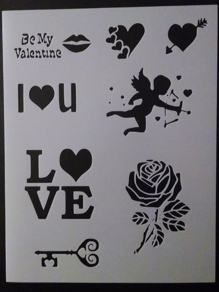 Valentines Day, Love - Stencil