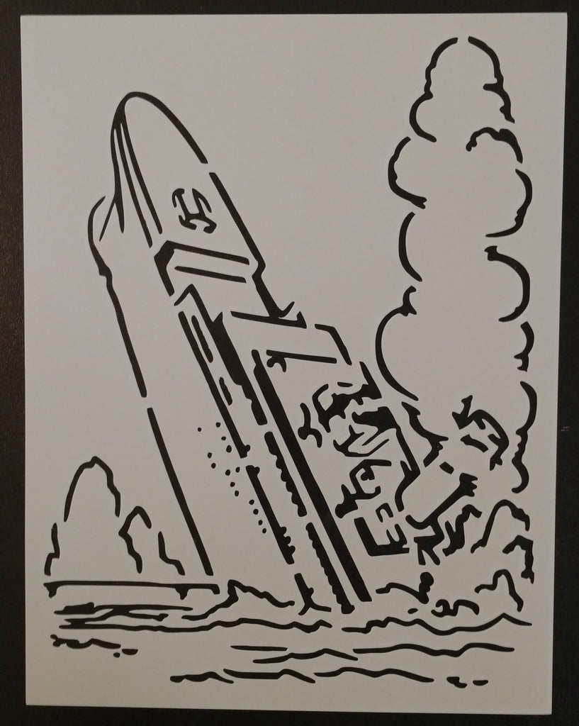 Titanic Ship Sinking - Stencil