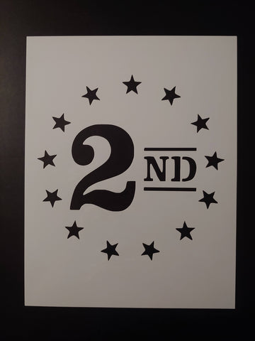 2nd Amendment Betsy Ross Stars Guns 8.5" x 11" Custom Stencil FAST FREE SHIPPING
