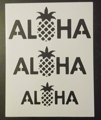 ALOHA Pineapple Century Gothic - Stencil