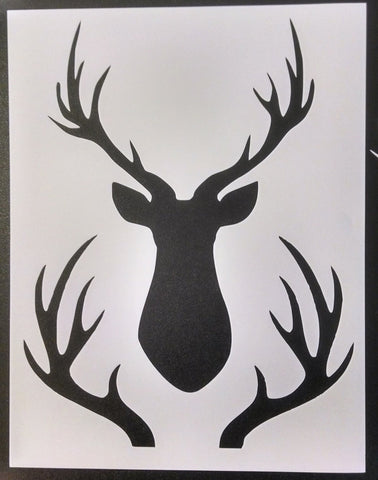 Buck Head and Rack - Stencil