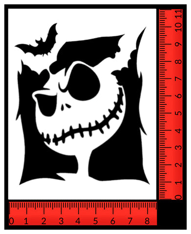 Jack Skellington Nightmare Before Christmas Pumpkin Carving Craft Stencil 8.5" x 11"