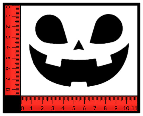 Smiling Pumpkin Face #1 Halloween Carving Craft Stencil 8.5" x 11"