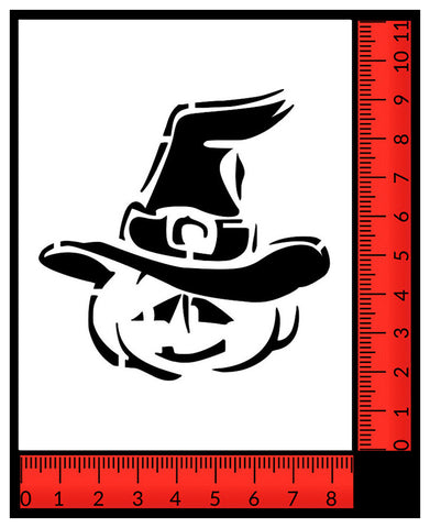 Pumpkin Witch Hat Fun Halloween Pumpkin Carving Craft Stencil 8.5" x 11"