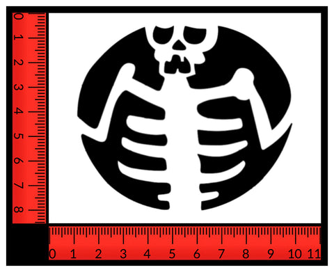 Skeleton Fun Halloween Pumpkin Carving Craft Stencil 8.5" x 11"
