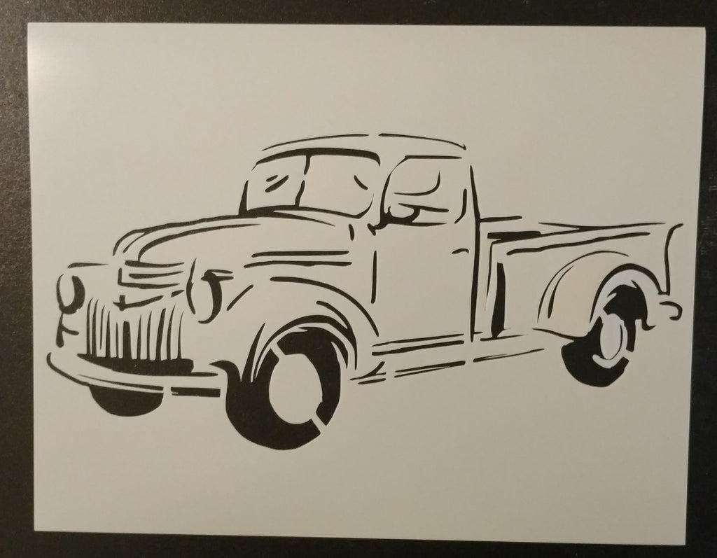 Old Vintage Truck #1 - Stencil