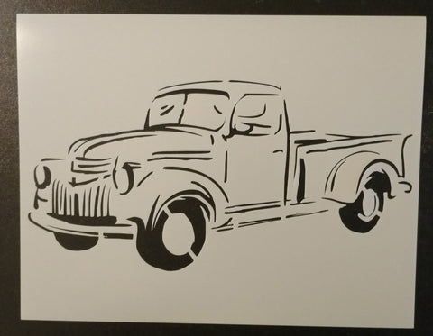 Old Vintage Truck #1 - Stencil
