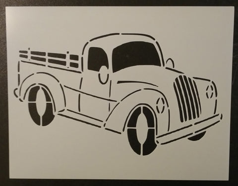 Old Vintage Truck #2 - Stencil