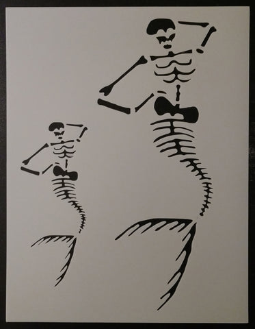 Skeleton Mermaid - Stencil