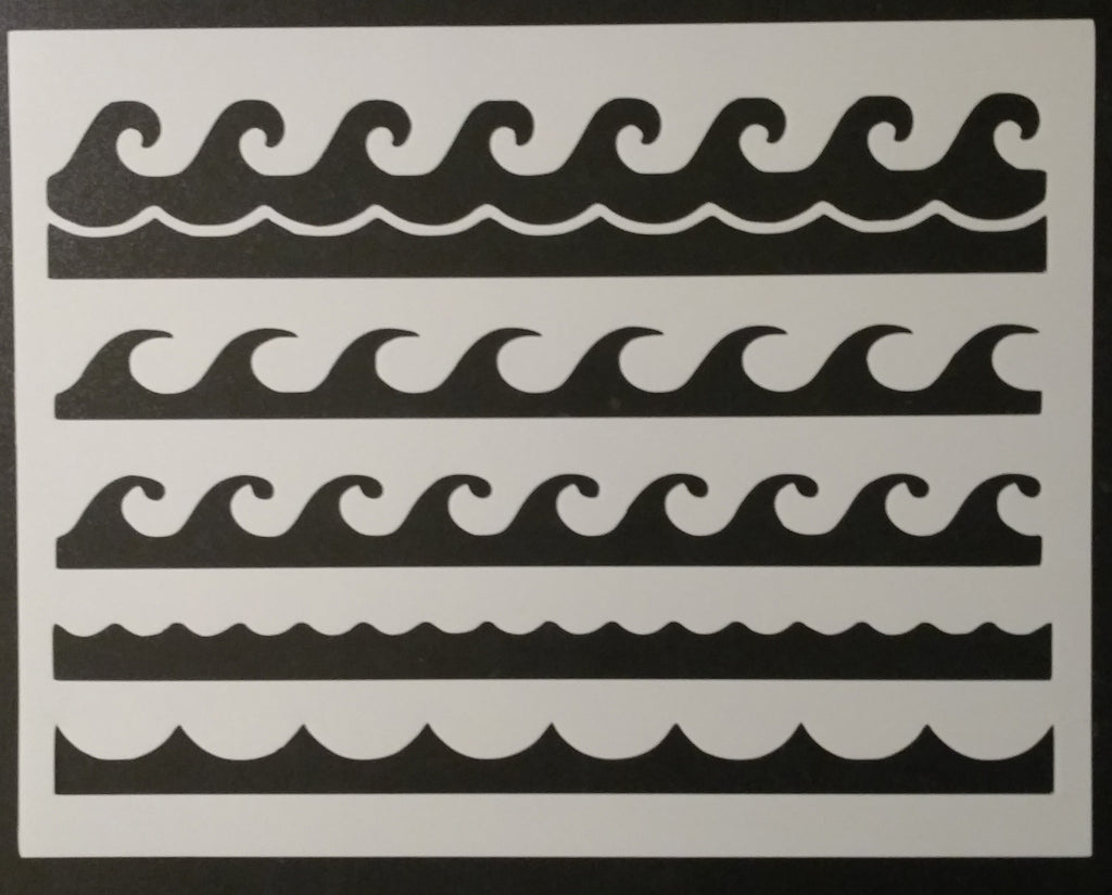 Ocean Waves Patterns - Stencil