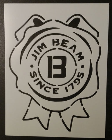 Jim Beam Ribbon Label - Stencil