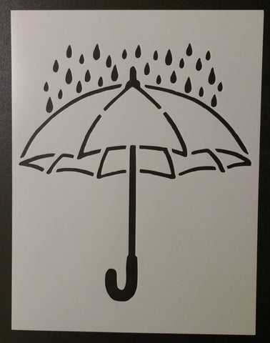 Umbrella Rain Rainy Day - Stencil