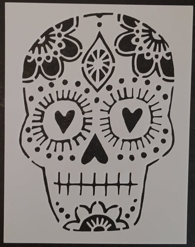 Day of the Dead / Dia de los Muertos / Male Sugar Skull Custom Stencil