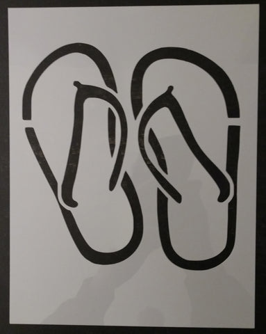 Flip Flops, Beach Sandals - Stencil