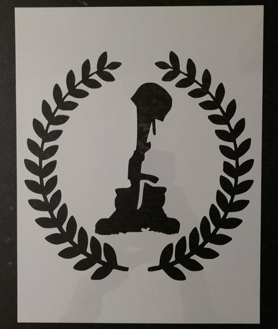 Battlefield Battle Cross Gun Rifle Boots Helmet Custom Stencil