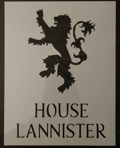 GOT Game of Thrones House Lannister Custom Stencil