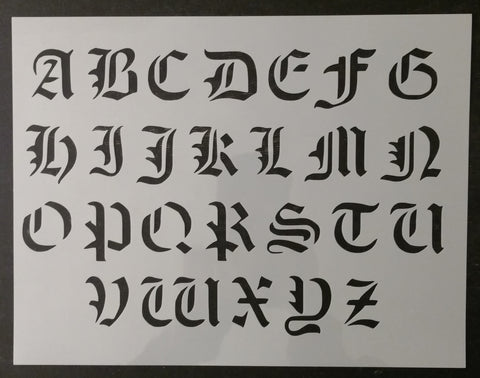 Olde Old English Font Alphabet Custom Stencil