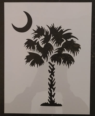 South Carolina SC Palmetto Moon Custom Stencil
