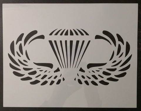 Military Parachutist Paratrooper Badge Airborne Wings Custom Stencil