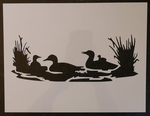 Ducks Duck Lake Wilderness 11" x 8.5" Custom Stencil FAST FREE SHIPPING