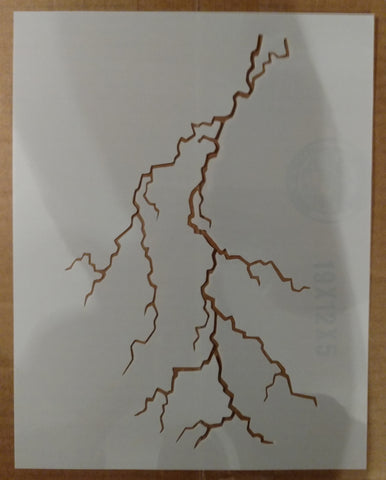 Lightning Bolt Strike Storm 8.5" x 11" Custom Stencil FAST FREE SHIPPING