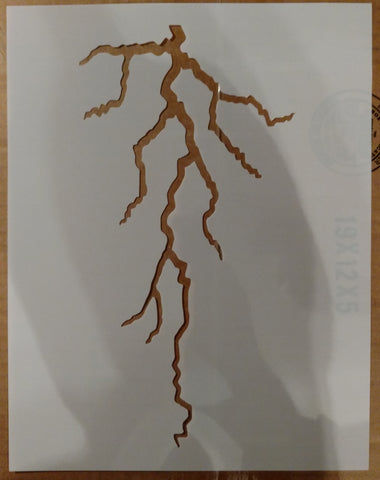 Lightning Strike Bolt Storm 8.5" x 11" Custom Stencil FAST FREE SHIPPING