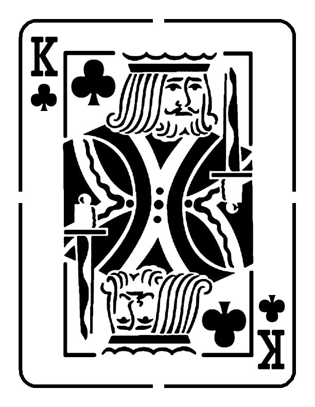 King of Clubs Playing Card - Stencil