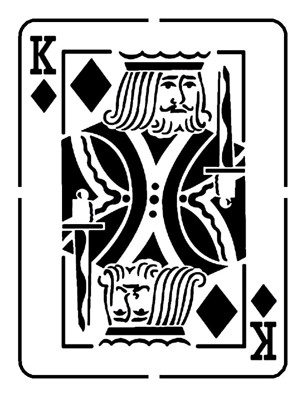 King of Diamonds Playing Card - Stencil