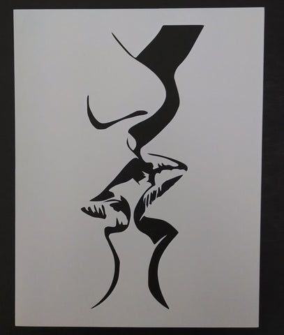 People Kissing - Stencil