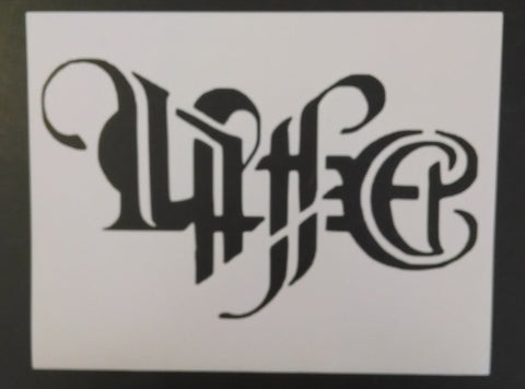 Tribal Tattoo Ambigram Life Death - Stencil