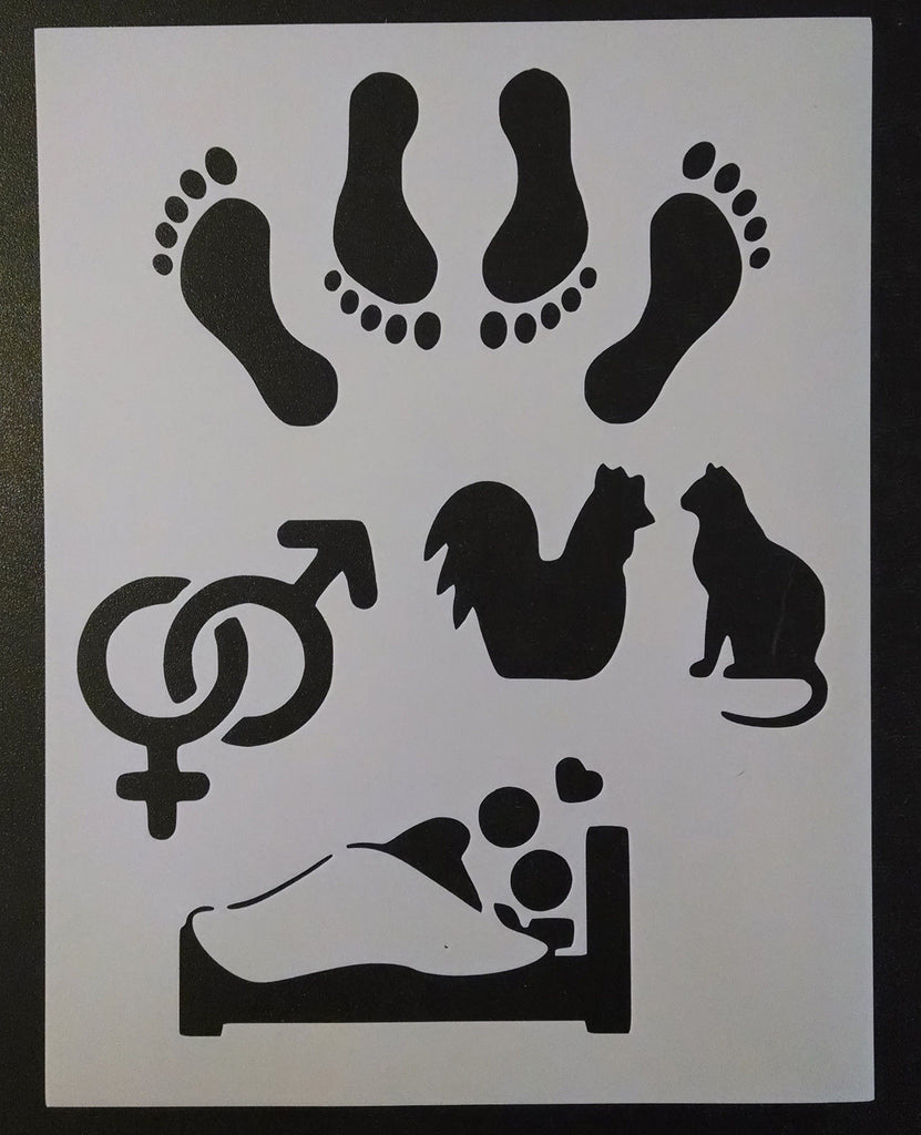 Man Woman Love (funny) - Stencil
