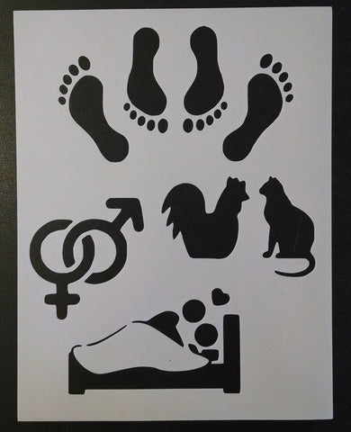 Man Woman Love (funny) - Stencil