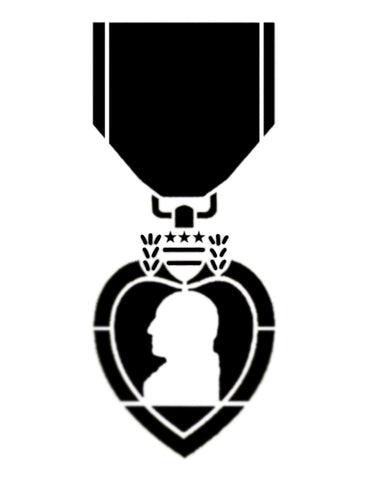 Purple Heart Custom Stencil