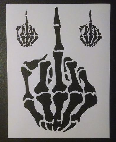 Skeleton Hand Finger - Stencil