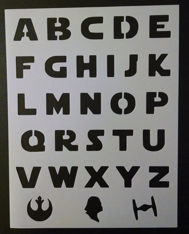 Star Wars Esque Font Alphabet - Stencil